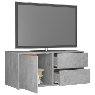 vidaXL TV Stand Concrete Gray 31.5"x13.4"x14.2" Engineered Wood