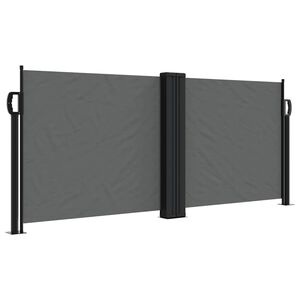 vidaXL Retractable Side Awning Anthracite