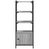 vidaXL Bookcase Grey Sonoma Engineered wood, metal 16.1 x 11.8 x 43.1 in