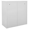 vidaXL Locker Cabinet Set of 2 Light grey, Red Steel Medium Locks