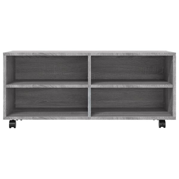 vidaXL TV Cabinet With Casters Grey Sonoma Engineered wood Medium