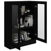 vidaXL Display Cabinet Black Engineered wood Standard Storage Cabinet