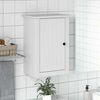 vidaXL Bathroom Wall Cabinet White Solid pinewood, engineered wood, metal