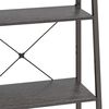vidaXL Standing Shelf Black Engineered wood, Steel Medium Bookshelf