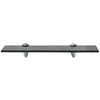 vidaXL Floating Shelf Set of 2 Black Tempered safety glass