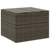 vidaXL Garden Storage Box Grey PE rattan, Powder-coated steel Medium