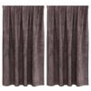 vidaXL Velvet Curtains 2 pcs Brown 55.12 x 55.12 in Velvet