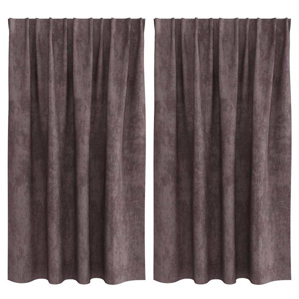 vidaXL Velvet Curtains 2 pcs Brown 55.12 x 55.12 in Velvet
