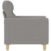vidaXL Sofa Chair Light Gray 100% Polyester, Metal, Plywood 23.6 in wide