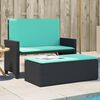 vidaXL Patio Bench Black, Turquoise