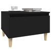 vidaXL Side Table Black Engineered wood, Solid eucalyptus wood Small