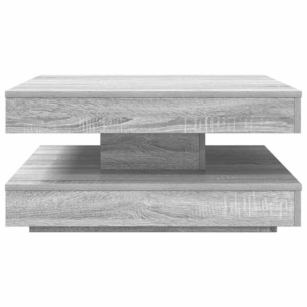 vidaXL Coffee Table Grey sonoma Engineered wood 27.6 x 27.6 x 13.6 in