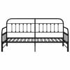 vidaXL Daybed Frame with Headboard Black Twin Steel