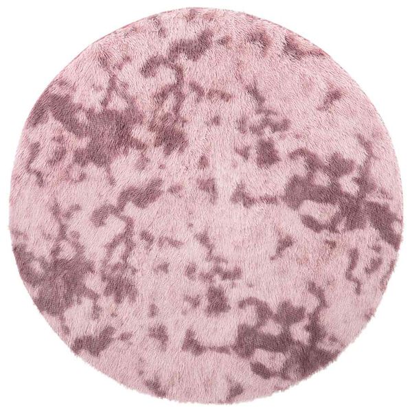 vidaXL Shaggy Rug Dusty Pink Polyester 39.4 in Non-slip Area Rug