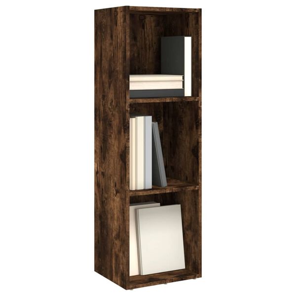 vidaXL Book Cabinet Smoked oak Engineered wood Tall Book Cabinet