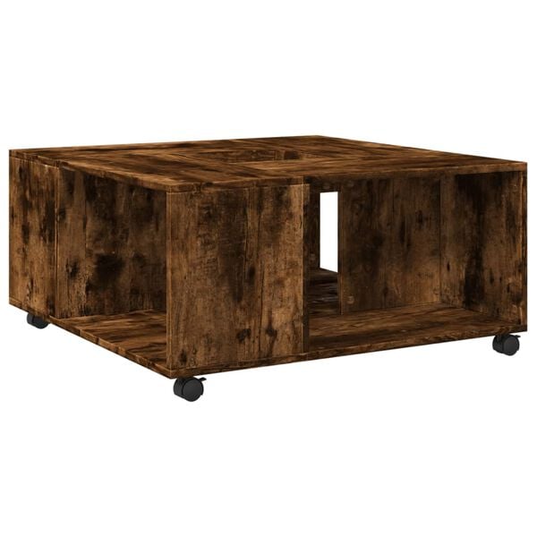 vidaXL Coffee Table Smoked Oak Engineered Wood Medium Coffee Table