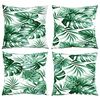 vidaXL Sofa Cushion Set of 4 Leaf Pattern 100% Polyester 19.7 x 19.7 in