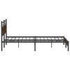 vidaXL Bed Frame Smoked Oak Steel and Engineered Wood Double Bed Frame