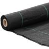 vidaXL Weed Membrane Black with green stripes 100% Polypropylene (PP)