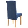 vidaXL Dining Chair Set of 4 Blue Fabric and wood Medium Ergonomic