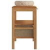 vidaXL Vanity Cabinet With Sink Teak Solid Teak Wood Standard