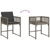 vidaXL Garden Dining Set Grey, Brown Poly Rattan, Steel, Solid Acacia wood