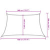 vidaXL Sunshade Sail 1.75 oz/ft² White 3/4x6.6' HDPE