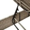 vidaXL Sun Lounger Light Grey Poly Rattan, Powder-Coated Steel
