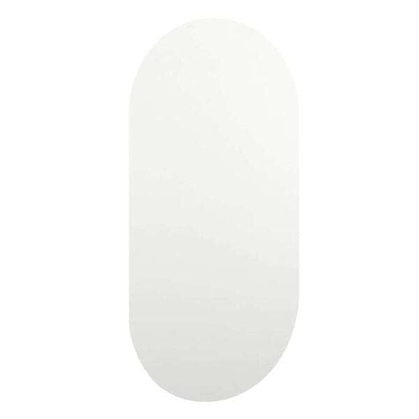 vidaXL Mirror With Led Light Silver Glass 31.5 x 15.7 in
