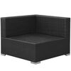 vidaXL Garden Sofa Set Black, Cream White