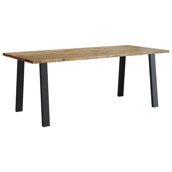 vidaXL Dining Table Natural wood Solid acacia wood Large Durable