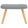 vidaXL Relaxing Chair With Stool Light Grey