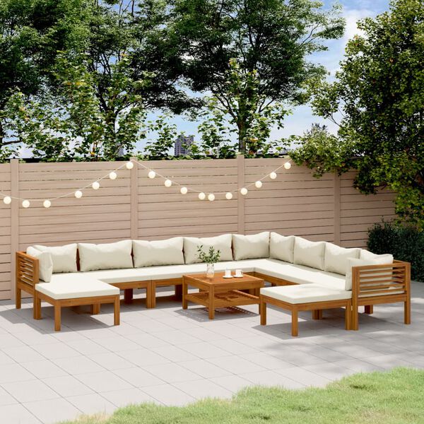 vidaXL Garden Lounge Set Cream