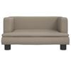 vidaXL Kids Sofa Cappuccino Faux Leather, Solid Pine Wood, Foam Mini
