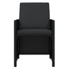 vidaXL Garden Dining Set Black Poly Rattan, Steel, Tempered Glass Large