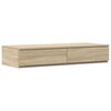 vidaXL Bed Drawers Sonoma Oak 31.50 x 14.37 x 6.50 in Engineered Wood