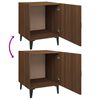 vidaXL Bedside Cabinet Set of 2 Brown Oak Engineered wood, metal