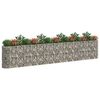 vidaXL Gabion Raised Bed Silver Galvanized Iron Large Durable