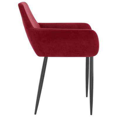 vidaXL Dining Chairs 6 pcs Wine Red Velvet