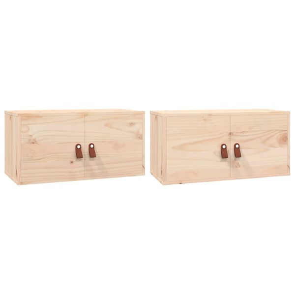vidaXL Wall Cabinet Set of 2 Natural wood