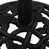 vidaXL Umbrella Base Black Cast iron Medium Decorative Inlays