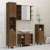 vidaXL Bathroom Cabinet Brown Oak Engineered Wood Tall Storage