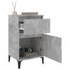 vidaXL Bedside Cabinet Set of 2 Concrete grey Engineered wood, metal
