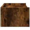 vidaXL Monitor Stand Smoked Oak 16.5x9.4x6.3" Engineered Wood