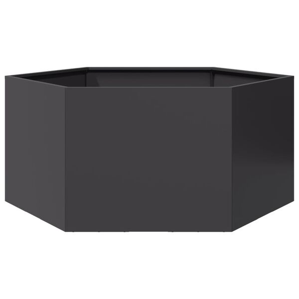 vidaXL Garden Planter Black Steel Large Durable Garden Planter