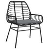 vidaXL Garden Dining Set Black, Dark Grey