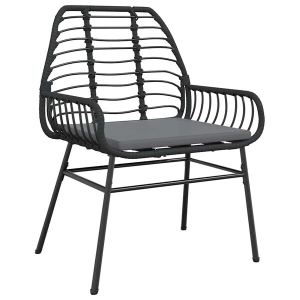 vidaXL Garden Dining Set Black, Dark Grey