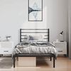 vidaXL Bed Frame Black Powder-coated steel Twin Bed Frame Rectangular