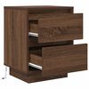 vidaXL Bedside Cabinet Set of 2 Brown Oak Engineered wood