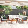 vidaXL Garden Lounge Set Cream white Solid Acacia wood Large Seats Many